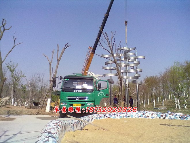 不銹鋼抽象樹雕塑，不銹鋼公園抽象雕塑