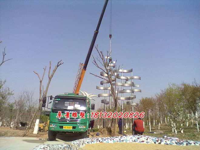 不銹鋼抽象樹雕塑，不銹鋼公園抽象雕塑