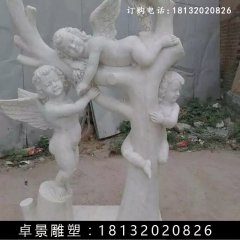 小天使石雕，漢白玉小天使雕塑