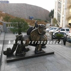 獨(dú)角獸銅雕，法院獨(dú)角獸雕塑