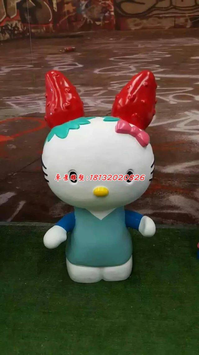 玻璃鋼hello kitty雕塑，卡通玻璃鋼雕塑 (10)