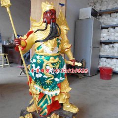 玻璃鋼紅臉關(guān)公雕塑，玻璃鋼彩繪神仙雕塑