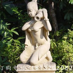 美女沐浴石雕，公園人物石雕