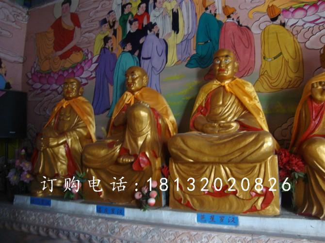 玻璃鋼十八羅漢雕塑，寺廟羅漢雕塑 (2)