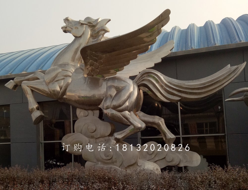 銅雕飛馬，廣場(chǎng)動(dòng)物銅雕