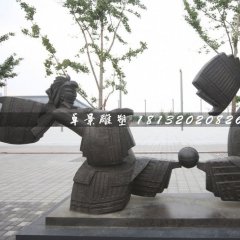 皮影戲銅雕，公園小品銅雕