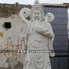 關(guān)公石雕，大理石武財(cái)神雕塑