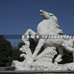 馬踏浪石雕，廣場石雕馬