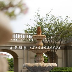 歐式噴泉石雕，公園三層噴泉石雕