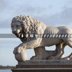 歐式獅子石雕，廣場動(dòng)物石雕