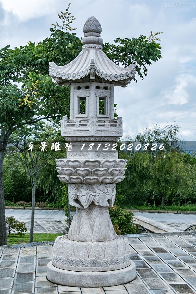 石燈雕塑，公園景觀石雕