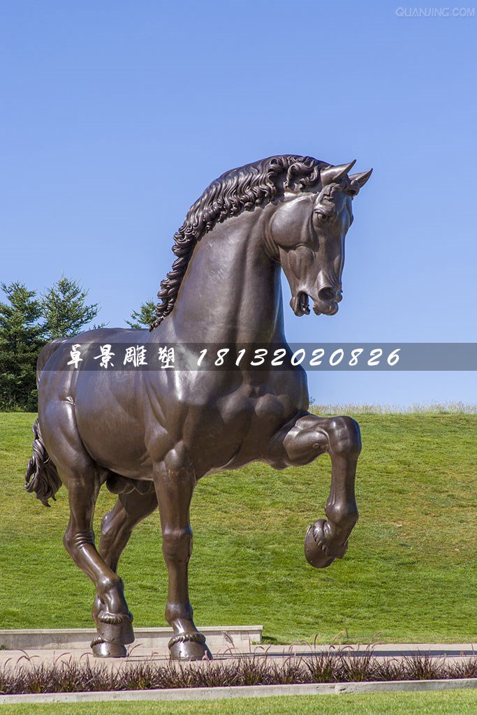 銅雕馬，公園仿真銅馬雕塑