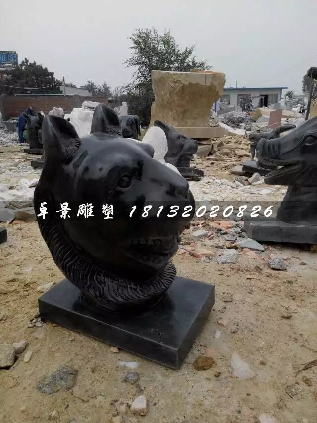 十二生肖獸首石雕，公園動(dòng)物石雕 (1)