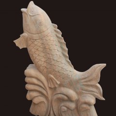 石雕噴泉，石雕魚噴泉