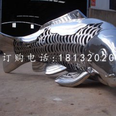 不銹鋼魚(yú)雕塑抽象動(dòng)物雕塑