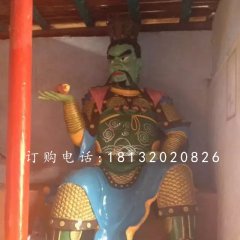 玻璃鋼四大天王彩繪神像雕塑