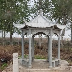 公園石涼亭，青石亭子