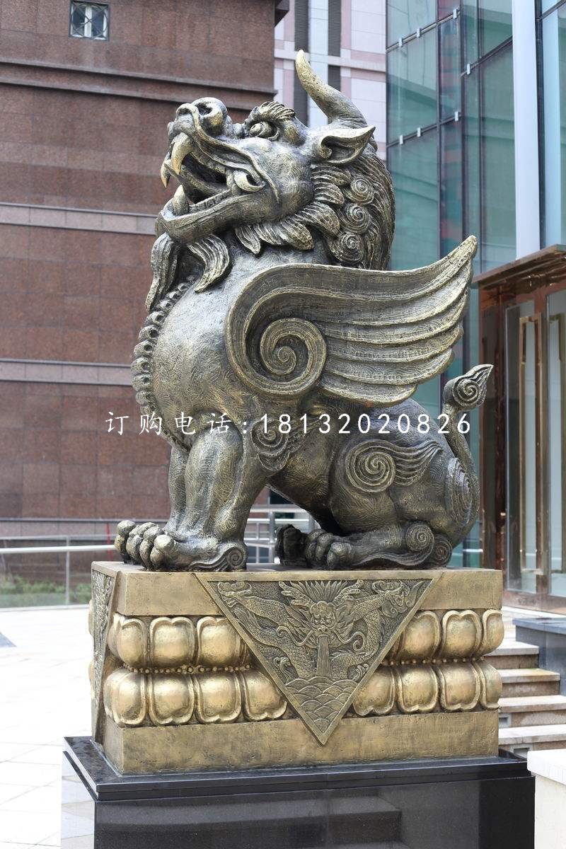 獨(dú)角獸銅雕，法院銅雕