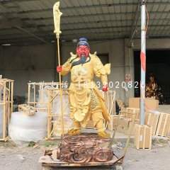 關(guān)圣帝君雕塑，玻璃鋼仿銅雕塑