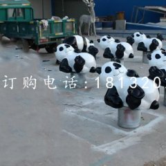 大熊貓雕塑，玻璃鋼動物雕塑