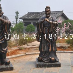 桃園三結(jié)義雕塑，玻璃鋼仿銅古代人物