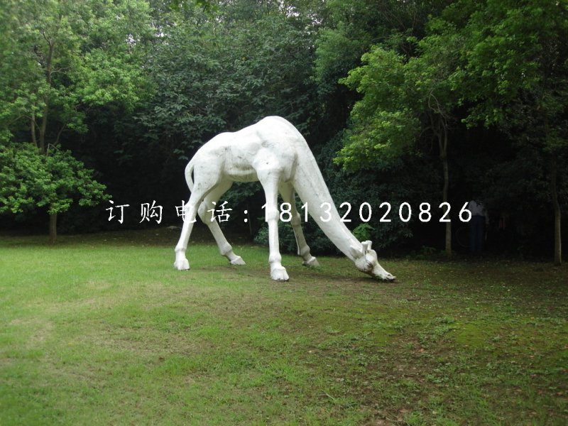 長(zhǎng)頸鹿石雕，公園動(dòng)物石雕