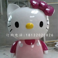 玻璃鋼hellokitty雕塑，卡通擺件