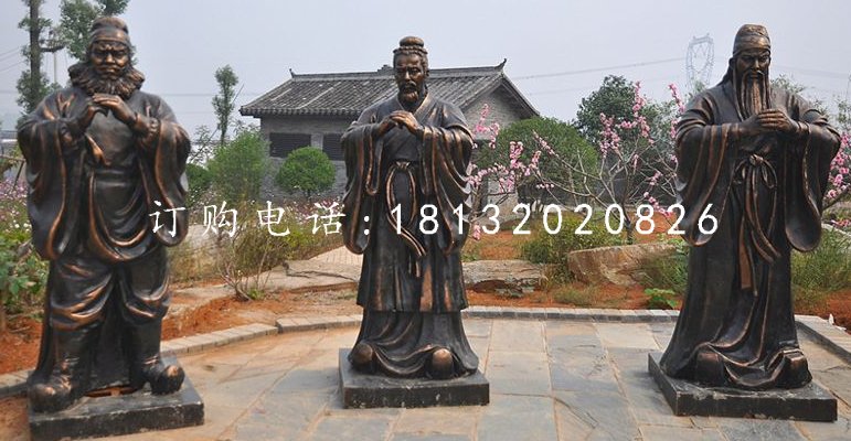 桃園三結(jié)義雕塑古代人物銅雕