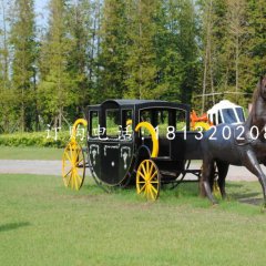 公園馬車雕塑玻璃鋼景觀雕塑