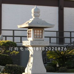 宮燈石雕，公園大理石燈雕塑