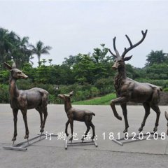 公園小鹿銅雕，公園動物銅雕