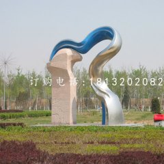 不銹鋼抽象彩帶雕塑，公園不銹鋼雕塑