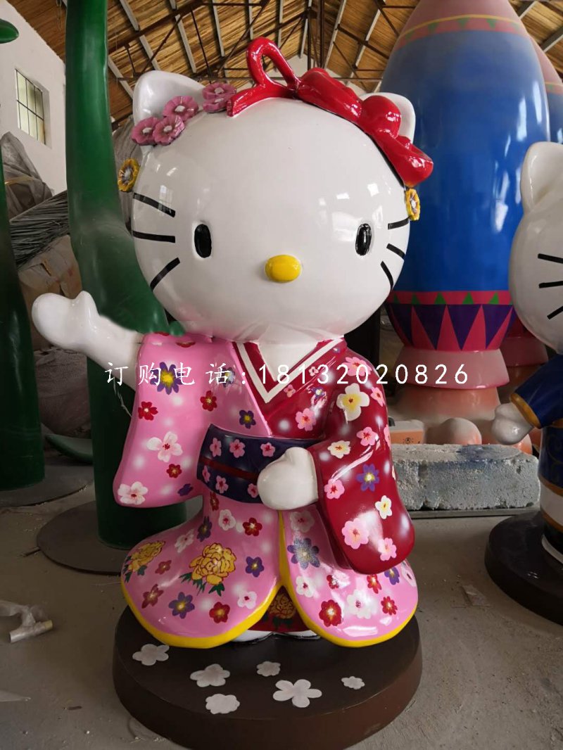 玻璃鋼hellokitty商場(chǎng)卡通雕塑 (2)