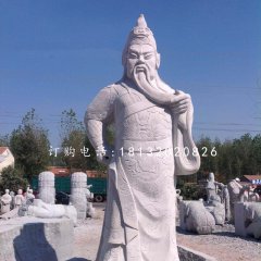 捋胡須的關(guān)公石雕  大理石古代名人石雕