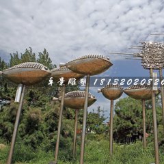 不銹鋼魚雕塑，公園景觀不銹鋼雕塑