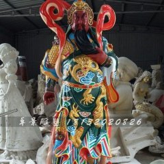 武財(cái)神雕塑，玻璃鋼關(guān)公雕塑